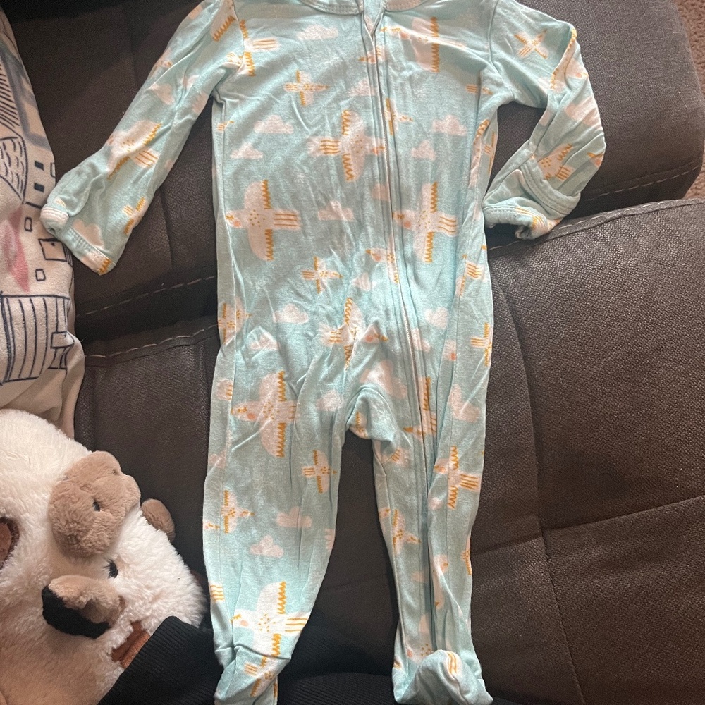 B 2   Larkspur Baby Romper Bamboo